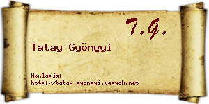 Tatay Gyöngyi névjegykártya